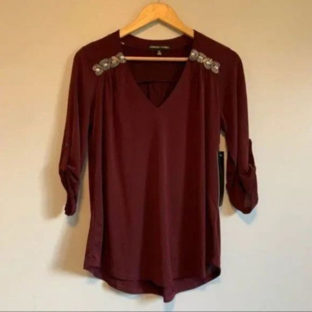 NWT Always indigo local boutique blouse Size M